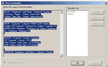 Write your own SQL commands or use the Crystal Reports proven query generation capabilities for flexible control over database connectivity